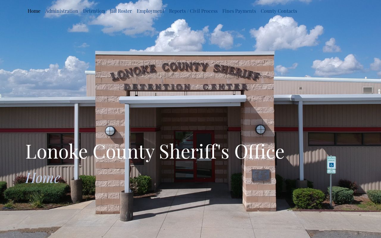 Lonoke County Sheriff's Office navigation without a current wanted list